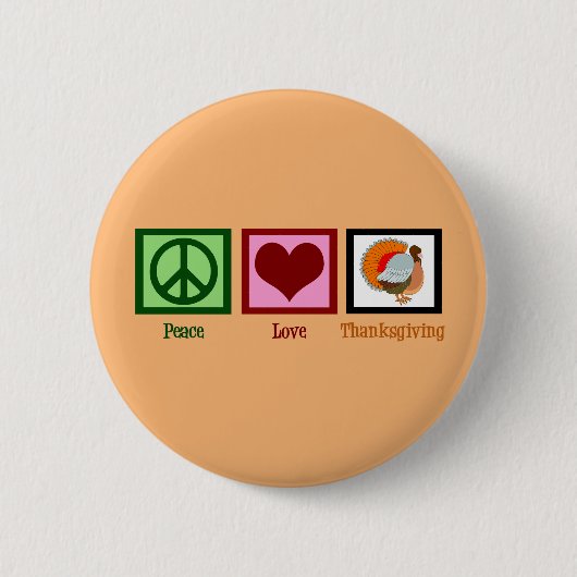 Niedlicher Erntedank Orange Button (Vorderseite)