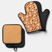 Niedlicher Erntedank Oven Mitt & Pot Holder SE Ofenhandschuh & Topflappen-Set (Vorderseite/Rückseite)