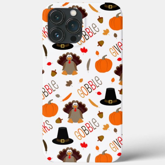 Niedlicher Erntedank Pattern Gobble Danke Case-Mate iPhone Hülle (Rückseite)
