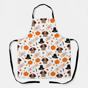 Niedlicher Erntedank Pattern Gobble Danke Schürze