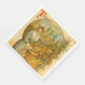 niedlicher Erntedank Pilgriday Serviette (Ecke)