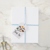 Niedlicher Erntedank Pilgrim Fall Greenery Doodles Geschenkanhänger (Mit Garn)