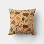 Niedlicher Erntedank Pilgrim Fall Greenery Doodles Kissen (Rückseite)