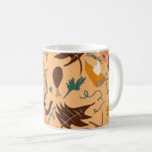 Niedlicher Erntedank Pilgrim Fall Greenery Kaffeetasse (VorderseiteRechts)