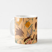 Niedlicher Erntedank Pilgrim Fall Greenery Kaffeetasse (Vorderseite Links)