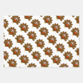 Niedlicher Erntedank Truthahn Cartoon Geschenkpapier Set (Vorderseite 2)