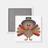 Niedlicher Erntedank Türkei (anpassbar) Magnet (Vorderseite/Rückseite)