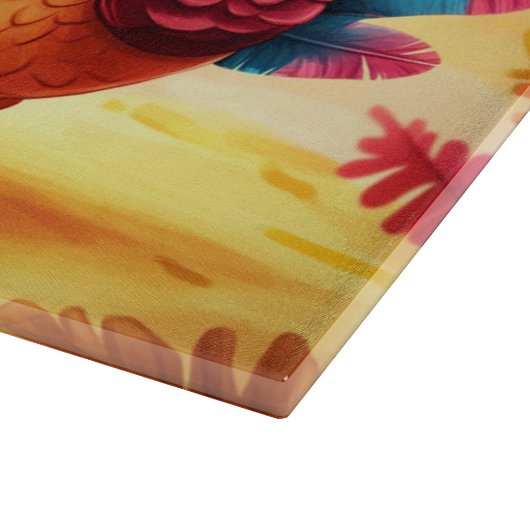 Niedlicher Erntedank - Türkei - Ausschuss Schneidebrett (Ecke)