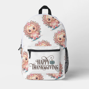 Niedlicher Erntedank Türkei Bedruckter Rucksack