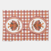 Niedlicher Erntedank Türkei Cartoon - "Globale Glo Geschirrtuch (Horizontal)