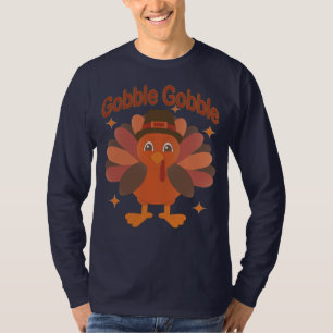 Niedlicher Erntedank Türkei Cartoon - "Globale Glo T-Shirt