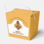 Niedlicher Erntedank Türkei Gelbe Flecken Aussteig Geschenkschachtel (Rückseite)