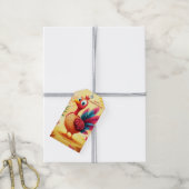 Niedlicher Erntedank Türkei Geschenkmarke Geschenkanhänger (Mit Garn)