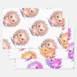 Niedlicher Erntedank Türkei Geschenkpapier Set