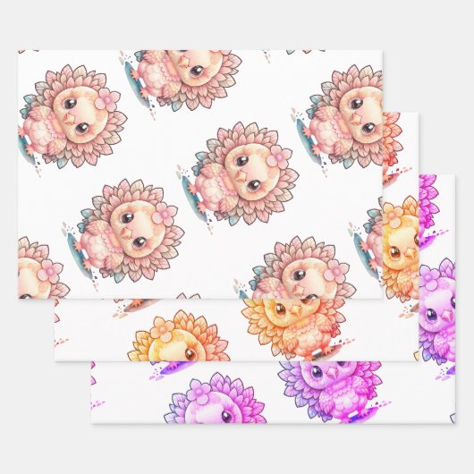 Niedlicher Erntedank Türkei Geschenkpapier Set (Set)