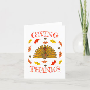 Niedlicher Erntedank Türkei Herbstlaubs Acorns Dankeskarte