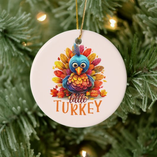 Niedlicher Erntedank Türkei Keramik Ornament (Baum)