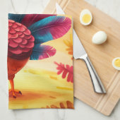 Niedlicher Erntedank Türkei Küchentuch (Viertel Falte)