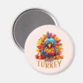 Niedlicher Erntedank Türkei Magnet (Vorderseite/Rückseite)