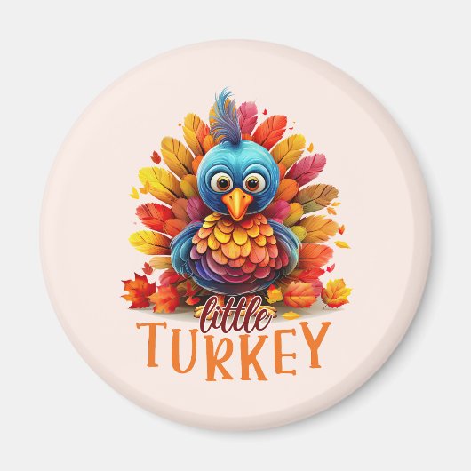 Niedlicher Erntedank Türkei Magnet (Vorne)