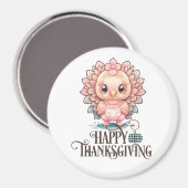 Niedlicher Erntedank Türkei Magnet (Vorderseite/Rückseite)