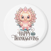 Niedlicher Erntedank Türkei Magnet (Vorne)