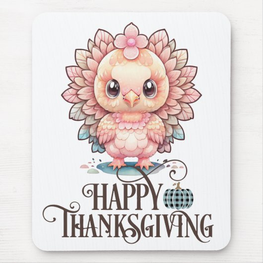 Niedlicher Erntedank Türkei Mousepad (Vorne)