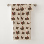 Niedlicher Erntedank Türkei Muster Badetuch Set (Insitu)