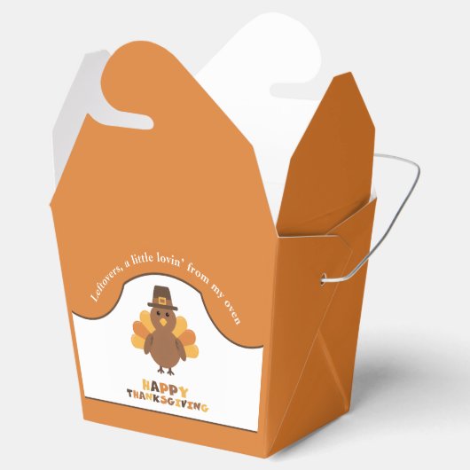Niedlicher Erntedank Türkei Orange Leftods Ausstei Geschenkschachtel (Geöffnet)