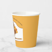 Niedlicher Erntedank Türkei Pappbecher (Links)