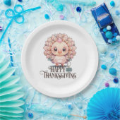 Niedlicher Erntedank Türkei Pappteller (Party)