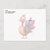 Niedlicher Erntedank Türkei Postkarte (Rückseite)