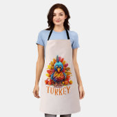 Niedlicher Erntedank Türkei Schürze (Getragen)
