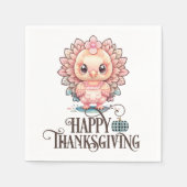 Niedlicher Erntedank Türkei Serviette (Vorderseite)