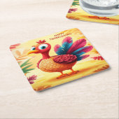 Niedlicher Erntedank Türkei Untersetzer (angewinkelt)