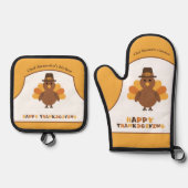 Niedlicher Erntedank Türkei Urlaub Kochen Geschenk Ofenhandschuh & Topflappen-Set (Vorderseite)