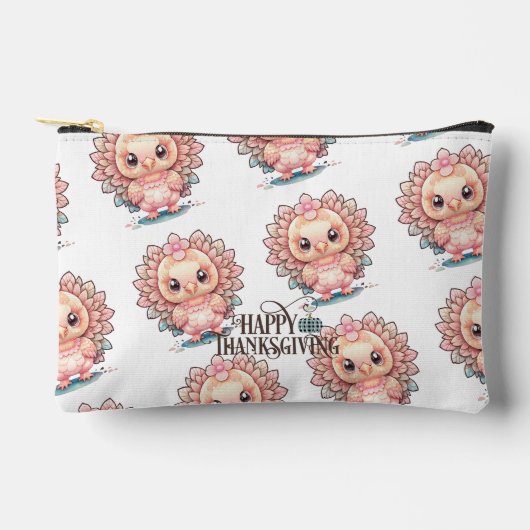 Niedlicher Erntedank Türkei Zubehörtasche (Vorderseite)