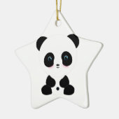 Niedlicher errötender Panda-Bär Keramikornament (Links)