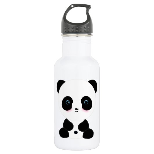 Niedlicher errötender Panda-Bär Trinkflasche (Vorderseite)