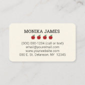 Niedlicher Ersatzlehrer Regenbogen Leopard Druck Visitenkarte (Rückseite)