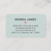 Niedlicher Ersatzlehrer Regenbogen Leopard Druck Visitenkarte (Rückseite)