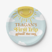 Niedlicher erster Sonnentag Pappteller (Vorderseite)