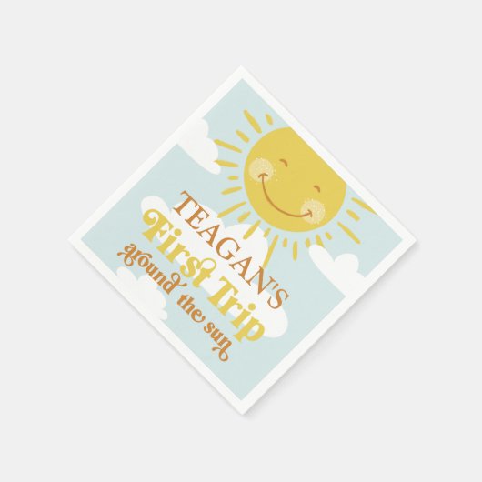 Niedlicher erster Sonnentag Serviette (Ecke)