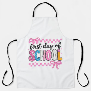 Niedlicher Erster Tag des Schuldesigns Schürze