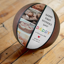 Niedlicher Erster Vatertag | Daddy Foto Collage Basketball