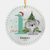 Niedlicher erster Weihnachtsbaum Keramik Ornament (Vorne)