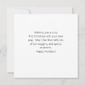 Niedlicher Erster Weihnachtshund Überweihnachtskar (Rückseite)