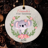 Niedlicher erster Weihnachtskranz Keramik Ornament