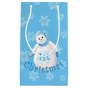 Niedlicher erster WeihnachtsSnowman Kleine Geschenktüte