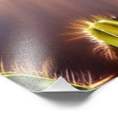 Niedlicher Esel mit blühenden Kakteen Fotodruck (Ecke)